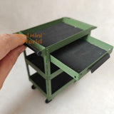 Miniature Brass Metal Utility Trolley | Diorama Shop