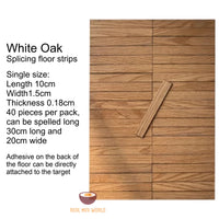 Dollhouse Miniature Floor Transition Strip Set vinyl white oak wood| Real Mini World
