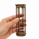 Miniature Solid Wood Artisan Hexagonal Display Rack | Miniature Shop