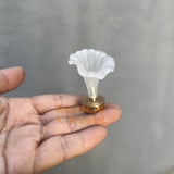 Miniature REAL Frosted Bell Flower Lamp | Dollhouse Miniature Shop