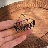 Miniature Wire Baskets with Wooden Handles ｜ Artisan Miniature Shop