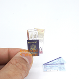 Miniature Passport & Travel Document Set 1:6 ｜Dollhouse Miniature Shop