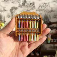 Miniature Cutlery Display Wall Rack 1:6