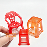 Miniature Vintage Poor Home Chair | Dollhouse Miniature Shop