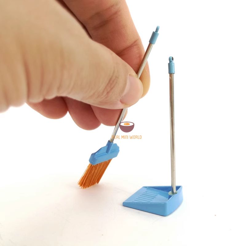 Miniature Real Broom & Shovel Set | Mini Cooking Shop – Real Mini World