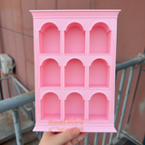 Miniature Pink Arch Display Shelf — Miniature Dollhouse Cabinet Shop