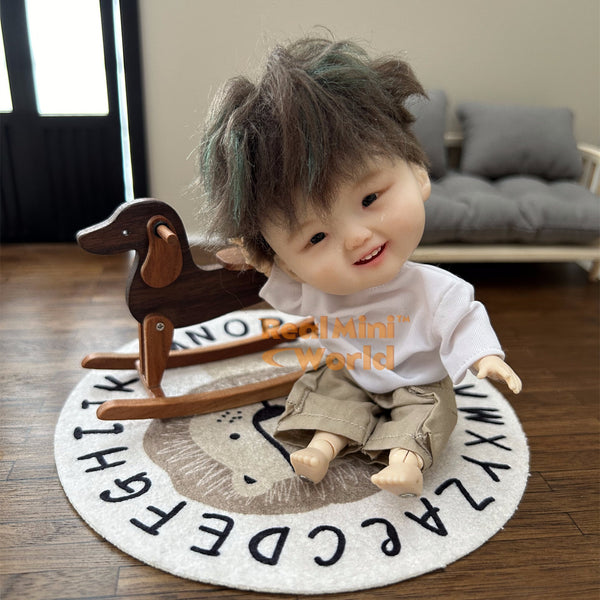 Miniature Wooden Rocking Horse | Dollhouse Miniature Shop – Real Mini World