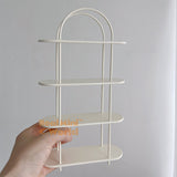 Miniature Metal Arched Display Shelf in white | Dollhouse Handmade Miniature