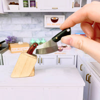 Miniature Real Sharp Butcher Knife : cut real mini food