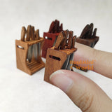 Miniature REAL Knife & Scissor Sets with Holder | Mini Cooking Shop