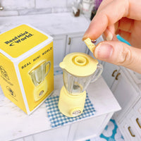 Miniature REAL Blender Retro Series in Yellow | Tiny Food Cooking Shop