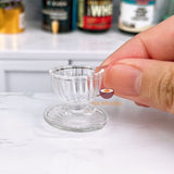Miniature Glass Coffe Cug & Plate Set | Mini Cooking Shop