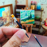 Miniature REAL Flat Painting brush | Functional Miniature Shop