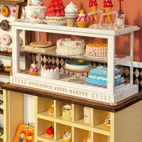 Miniature 1:6 Scale Classic Cake Display White Cabinet | Tiny Baking Shop