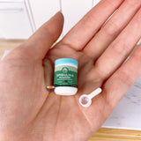 Miniature Real Spirulina Powder Container + Scoop | Mini Food Cooking Shop