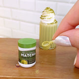 Miniature Matcha Powder Container + Scoop ｜ Tiny Food Cooking Shop