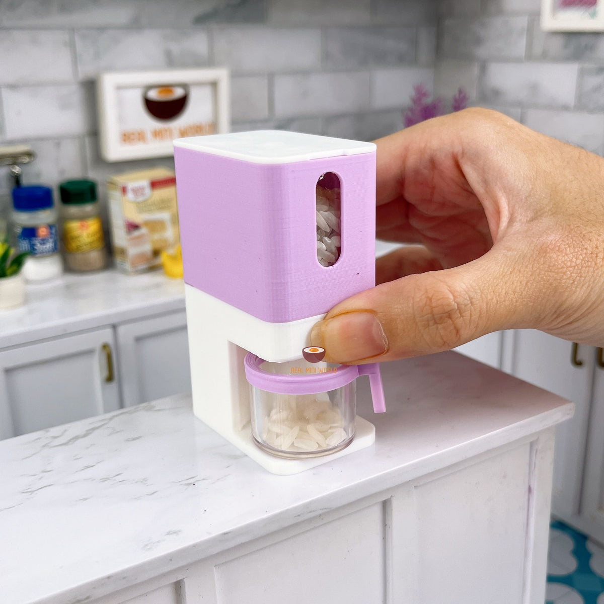 Miniature REAL Rice Dispenser in Purple | Mini Food Cooking Kitchen ...