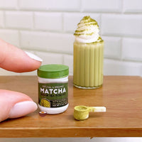 Miniature Matcha Powder Container + Scoop ｜ Tiny Food Cooking Shop