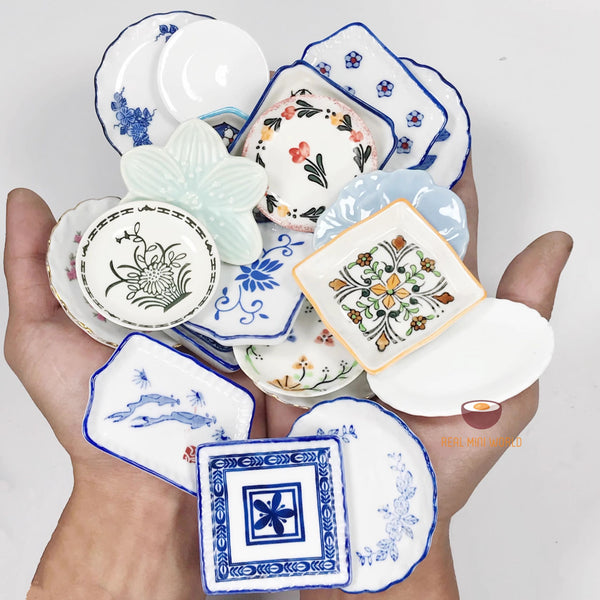 Miniature Ceramic Plate Collection for Tiny Food| Mini Cooking Shop