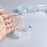 Miniature Transparent Storage Container in blue | Dollhouse Miniature Shop