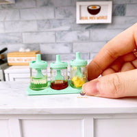 Miniature Seasoning Jar & Oil Brush Set ｜ Mini Cooking Shop