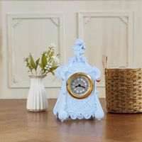 Miniature European Classic Real Table Clock in blue | Miniature Shop