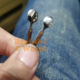 Miniature Stainless Steel Spoon Fork Knife  with wood handle | Mini Cooking Shop