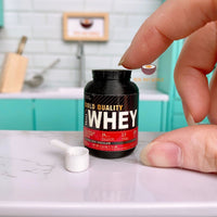Miniature Whey Protein Container + Scoop | Mini Baking & Cooking Shop