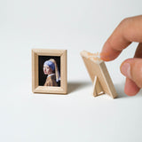 Quadro in miniatura personalizzato con cornice in legno, da appoggio.