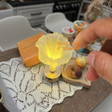 Miniature REAL Frosted Bell Flower Lamp | Dollhouse Miniature Shop