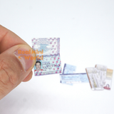 Miniature Passport & Travel Document Set 1:6 ｜Dollhouse Miniature Shop