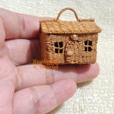 Miniature Artisan Handwoven Brown House Bag | Jaw Dropping Miniature