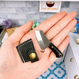 سكين الجزار الحاد الحقيقي المصغر: قطع الطعام الصغير الحقيقي