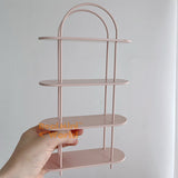 Miniature Metal Arched Display Shelf in pink 
| Dollhouse Handmade Miniature