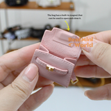 Miniature Pink Bag That Pops Open | Dollhouse Miniature Shop