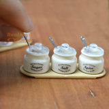 タイニーキッチン調味料セット（砂糖・塩・スパイス）