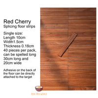 Dollhouse Miniature Floor Transition Strip Set vinyl red cherry wood| Real Mini World