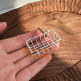 Miniature Wire Baskets with Wooden Handles ｜ Artisan Miniature Shop