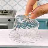 Miniature Glass Cake Dome + Plate Set | EASYBAKE Tiny Baking Shop
