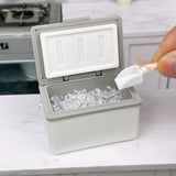 Miniature Cooler Box + Ice Scooper Set (White) | Mini Cooking Shop