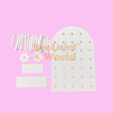 Miniature white arch Pegboard Set | Dollhouse Miniature Store