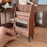 Miniature 1:6 Solid Wood Book & Newspaper Classic Cabinet | Buy Now
