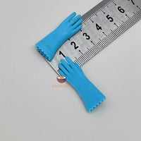 Miniature Rubber Gloves in blue | Mini Cooking Shop