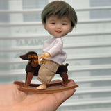 Miniature Wooden Rocking Horse | Dollhouse Miniature Shop