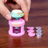Miniature pink button maker set | real functioning miniature shop