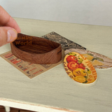 Handmade Miniature Shabby Chic Tray wood | Tiny Food Cooking Store