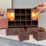 Miniature 3D Printed brown Cabinet with Light | Dollhouse Miniature Shop