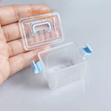 Miniature Transparent Storage Container in blue | Dollhouse Miniature Shop