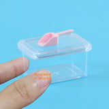Miniature Transparent Container + Scoop Set | Tiny Food Cooking Shop
