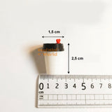 Stackable Miniature Real Functioning Cup Set with Lid & Straw – Tiny Functional Drinkware Miniature
